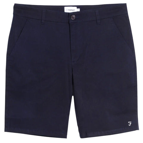 FARAH: Men's Basset Chino Shorts - Navy