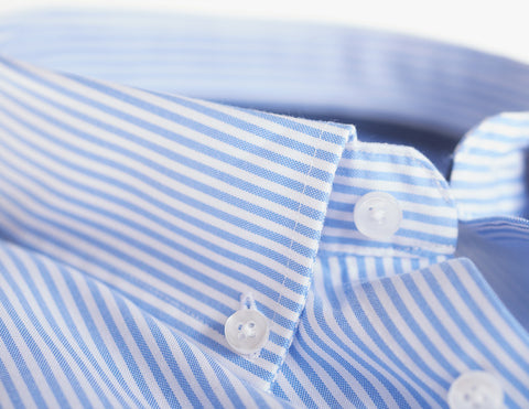 VEDONEIRE : Cotton Oxford Shirt - Blue