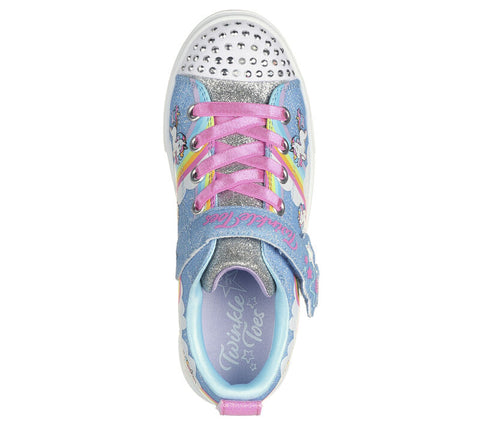 SKECHERS : Toddler Girls Twinkle Toes Trainers - Jumpin Clouds