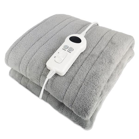 DE VIELLE : Electric Heated Fleece Throw Blanket
