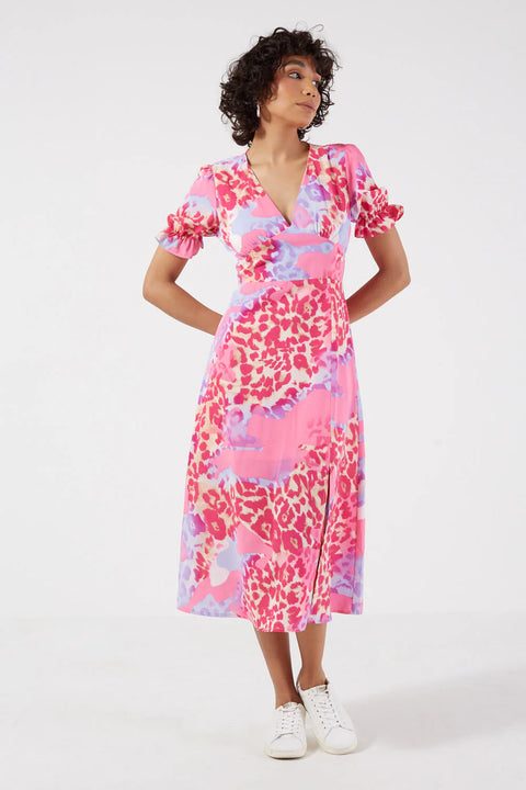 PIXIE DAISY : Print Dress - Pink