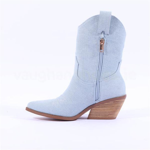 UNA HEALY : Western Hostage Boots - Blue