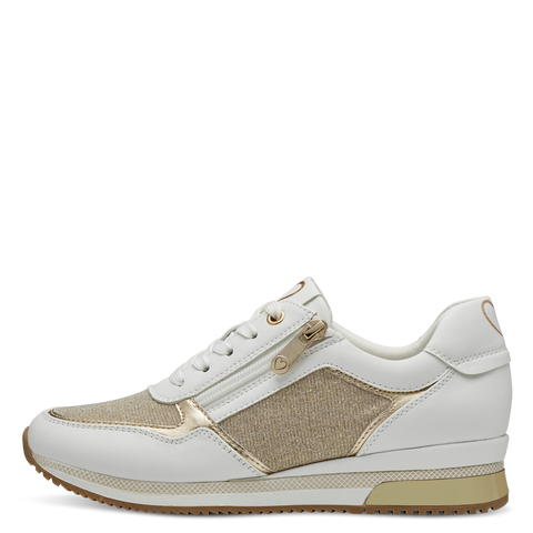 MARCO TOZZI : Trainers - White/Gold