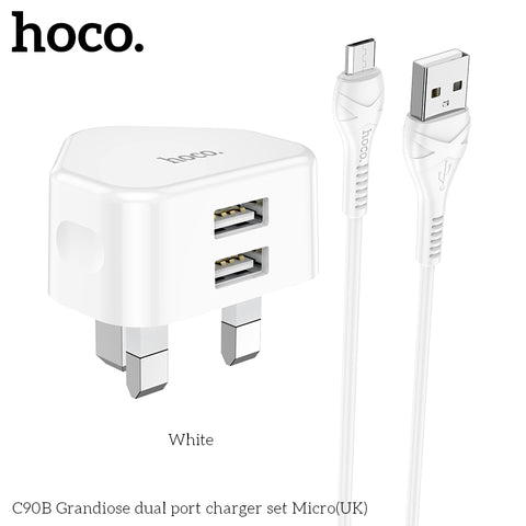 Hoco Dual charger Plug+Type-c Cable