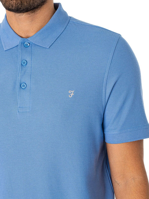 FARAH : Cove Polo Shirt - Blue