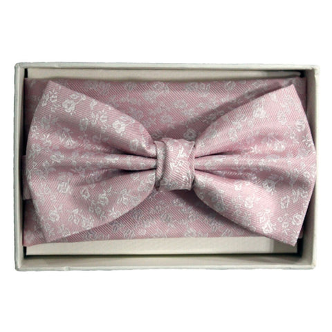 L.A SMITH : Floral Pink Bow Tie Set