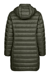 FRANDSEN Quilted Windproof Hooded Down Coat - Olive