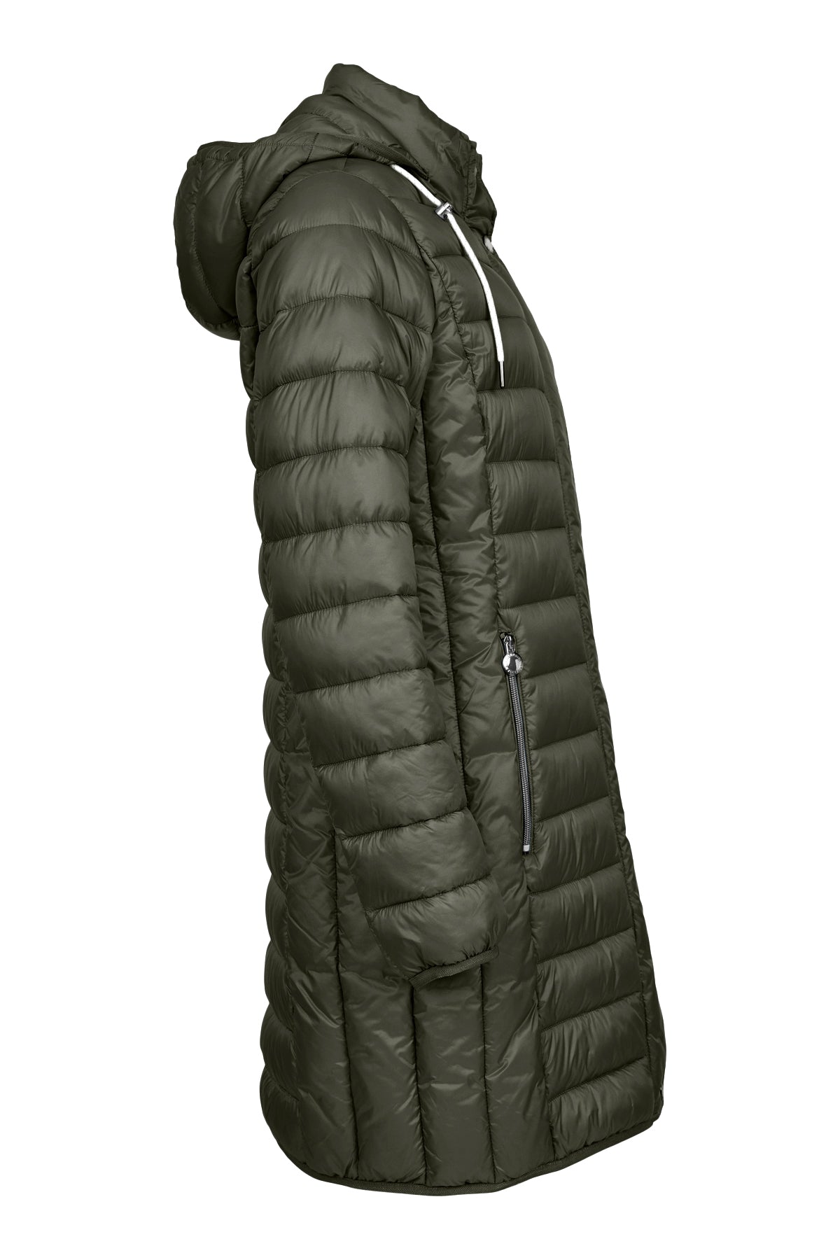 FRANDSEN Quilted Windproof Hooded Down Coat - Olive