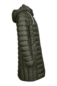 FRANDSEN Quilted Windproof Hooded Down Coat - Olive