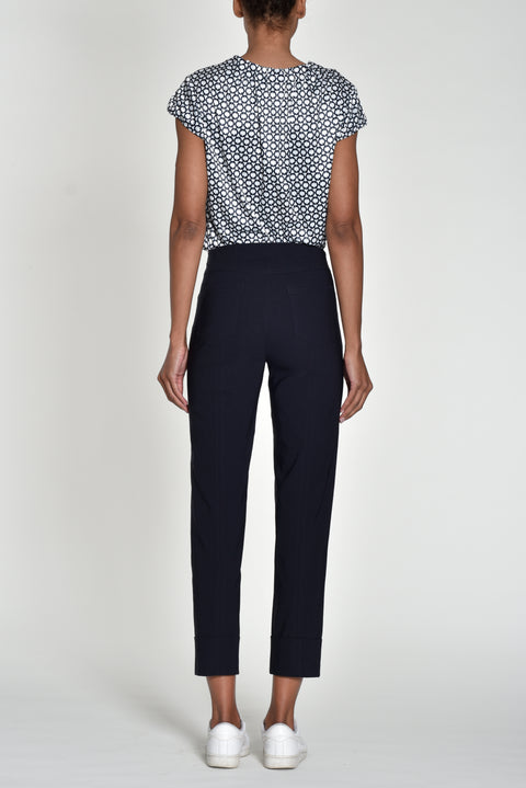ROBELL : Bella Ankle Trousers - Navy