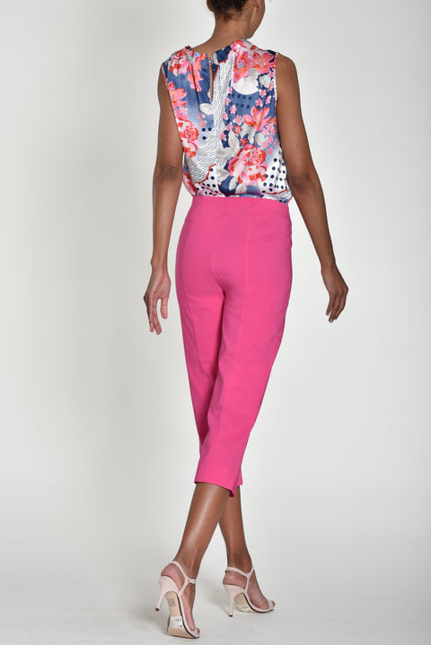 ROBELL : Marie Crop Trousers - Pink