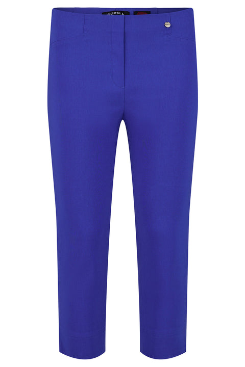 ROBELL :  Slim Fit Trousers - Blue
