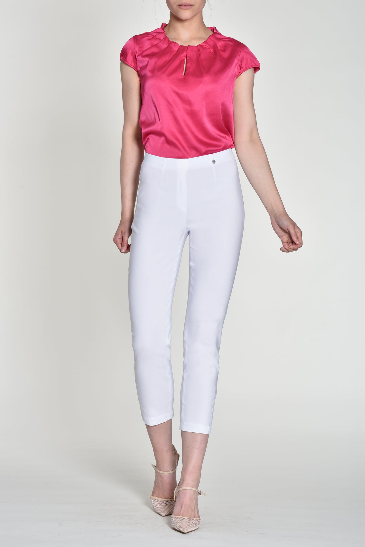ROBELL Lena 09 Ankle Trousers - White