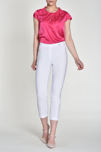 ROBELL Lena 09 Ankle Trousers - White