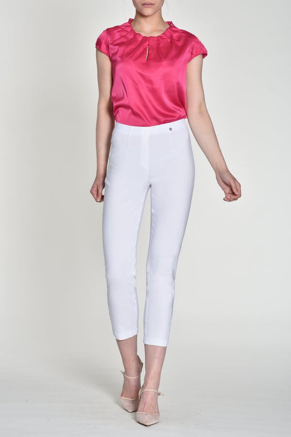 ROBELL Lena 09 Ankle Trousers - White
