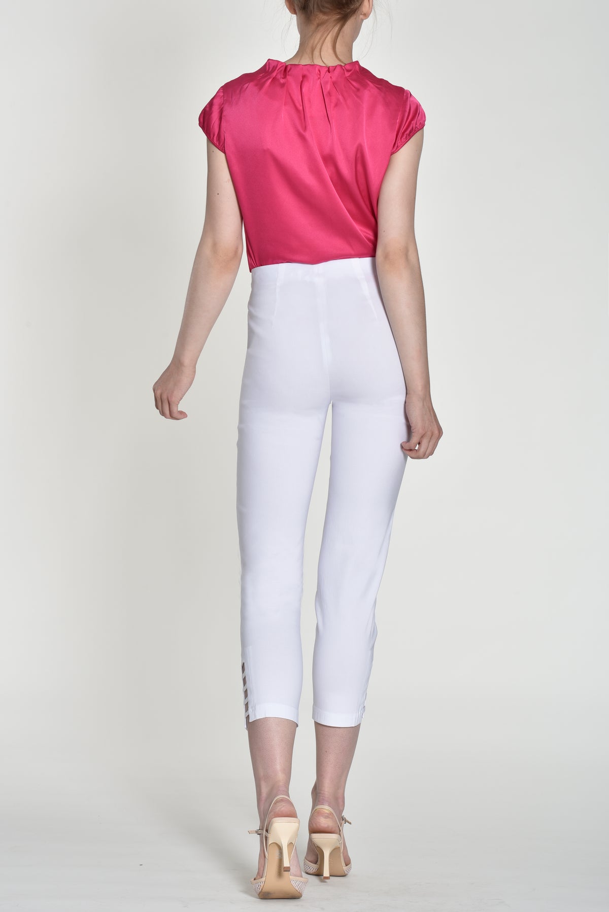 ROBELL Lena 09 Ankle Trousers - White