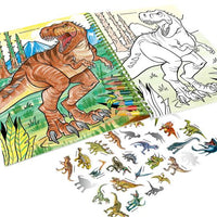 DEPESCHE Dino World Colouring Book with Colouring Pencils
