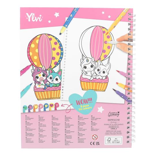 DEPESCHE Ylvi Colouring Book With Pen Set