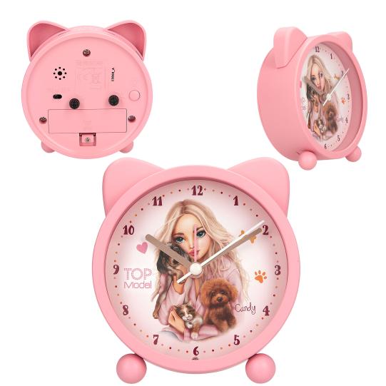 TOP MODEL Pink Alarm Clock - Fur Ever Friends 11.5cm