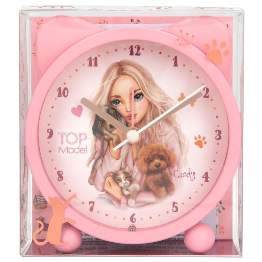 TOP MODEL Pink Alarm Clock - Fur Ever Friends 11.5cm