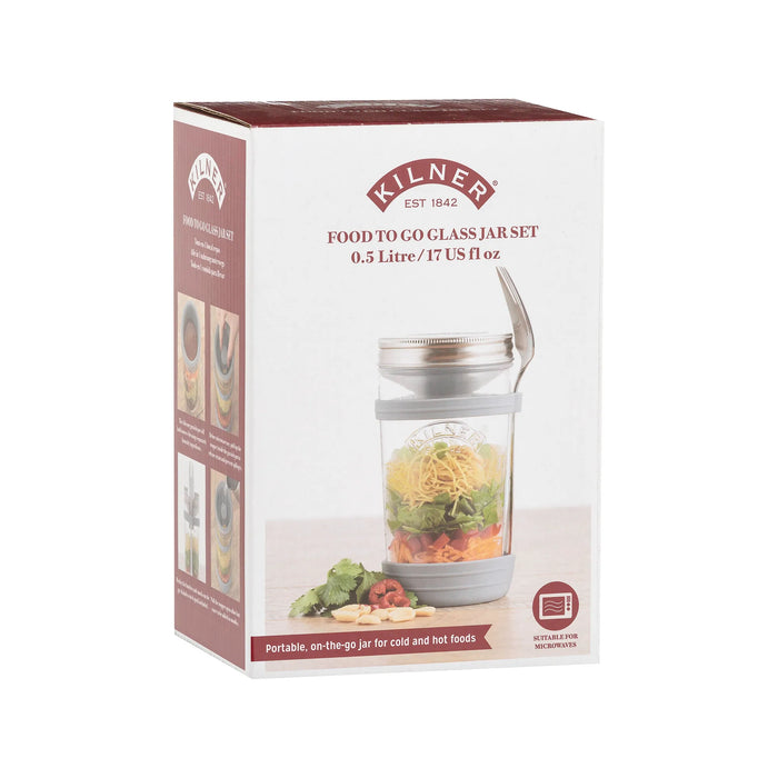 KILNER All In 1 Food To Go Jar Set 0.5l