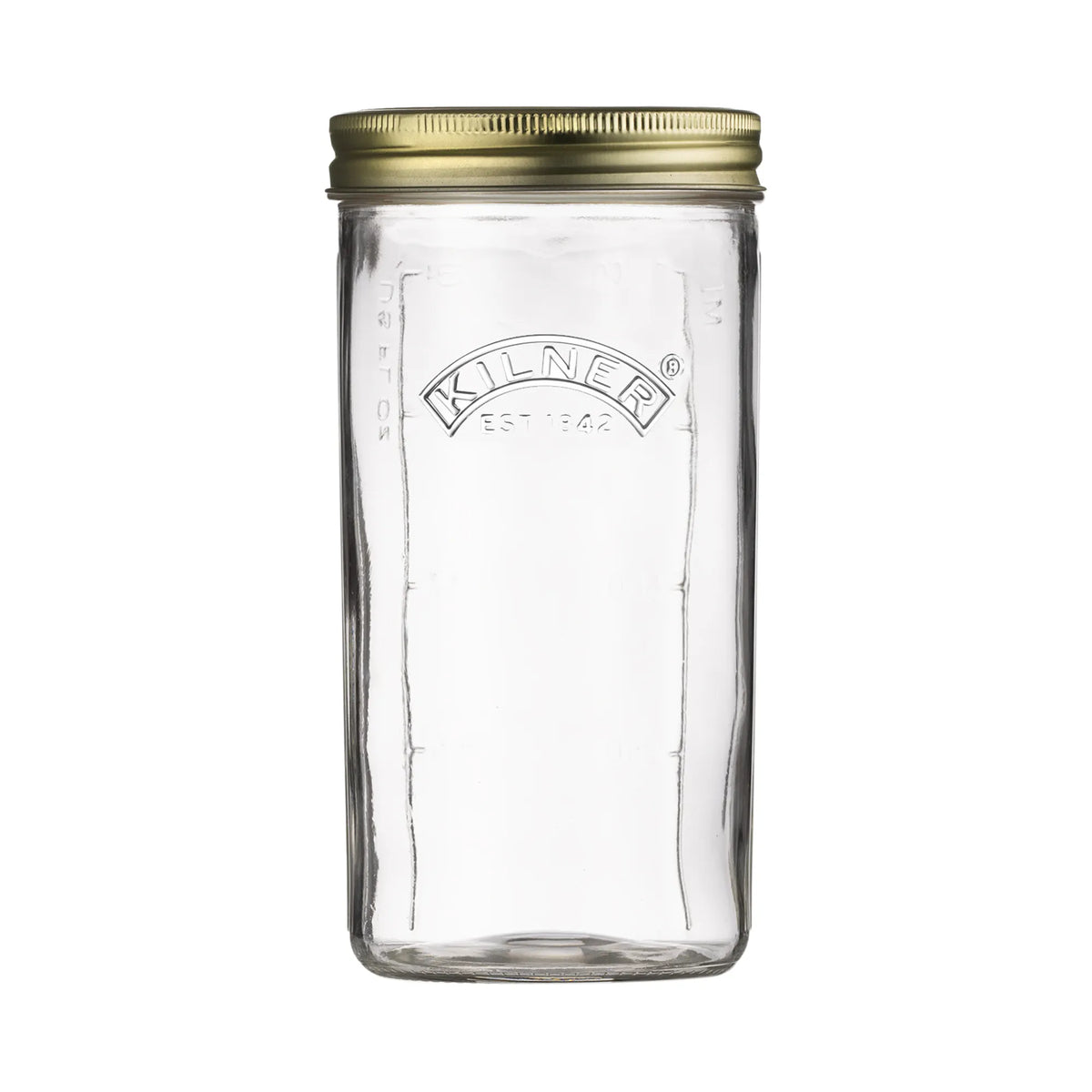 KILNER Glass Wide Mouth Tall Preserve Jar 1 Litre