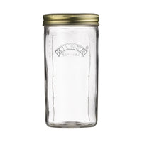 KILNER Glass Wide Mouth Tall Preserve Jar 1 Litre