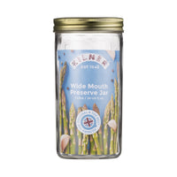 KILNER Glass Wide Mouth Tall Preserve Jar 1 Litre