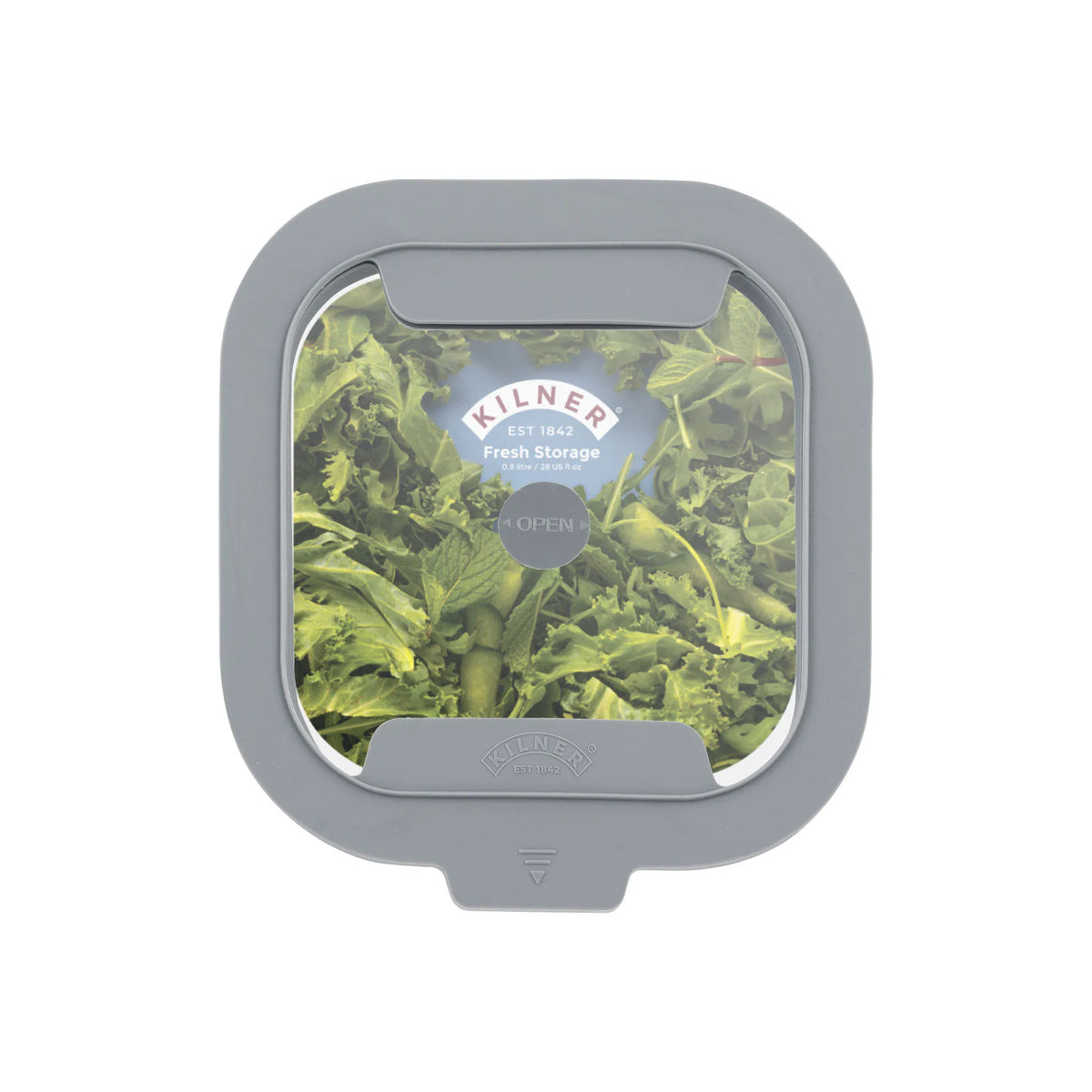 KILNER Fresh Storage Square Vacuum Glass Bowl 0.8 Litre