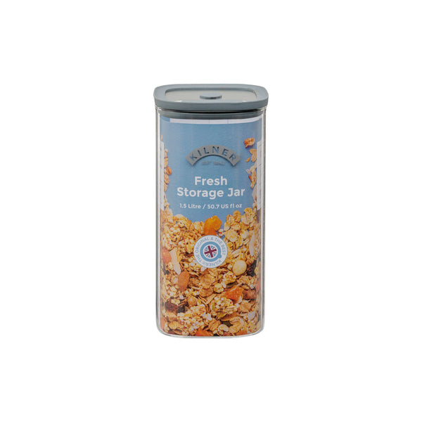 KILNER Fresh Storage Glass Square Jar 1.5 Litre