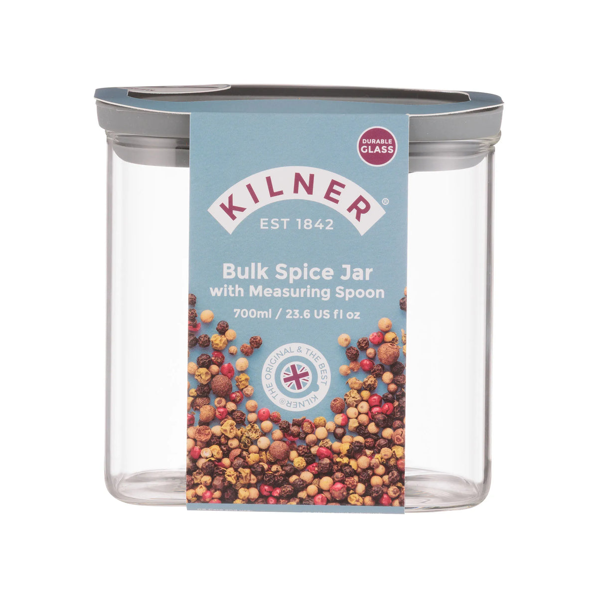 KILNER Fresh Storage Spice Jar with Measure Spoon 700ml