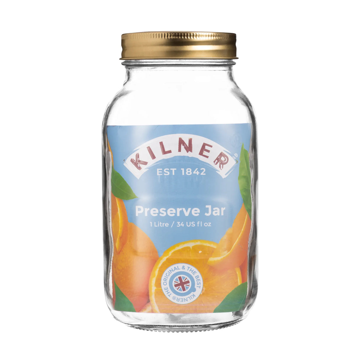 KILNER Preserve Glass Jar 1 Litre