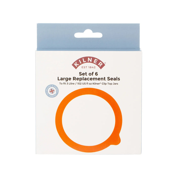 KILNER Pack Of 6 Rubber Seals 3 Litre