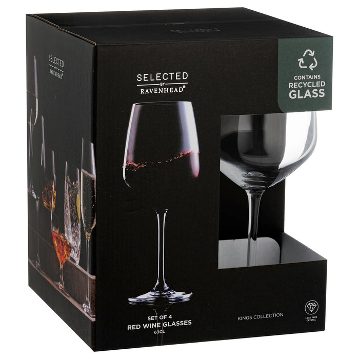 RAVENHEAD Kings Set Of 4 Red Wine Glasses 63cl