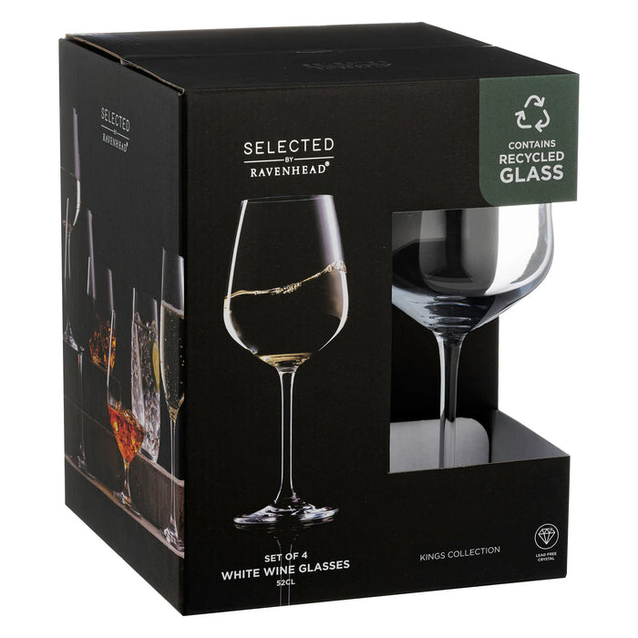 RAVENHEAD Kings Set Of 4 White Wine Glasses 52cl