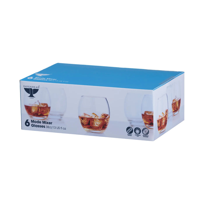 RAVENHEAD Mode Set Of 6 Mixer Glasses 38cl