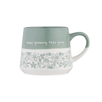 PRICE & KENSINGTON Keep Growing Keep Going Slogan Mug 450ml - Green