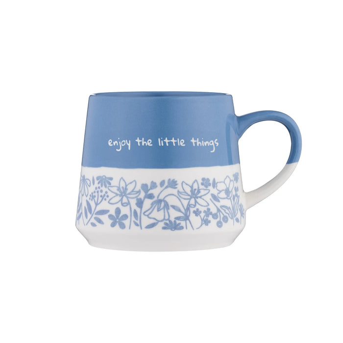 PRICE & KENSINGTON Enjoy The Little Things Slogan Mug 450ml - Blue