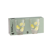 RAVENHEAD Amalfi Lemons 2pk Glass Mugs 28cl