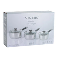 VINERS Everyday 3 Pce Saucepan Set