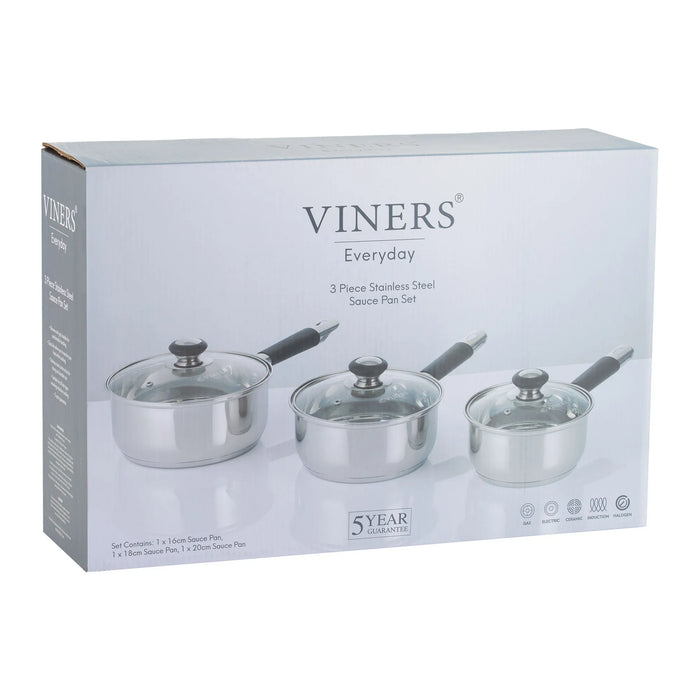 VINERS Everyday 3 Pce Saucepan Set
