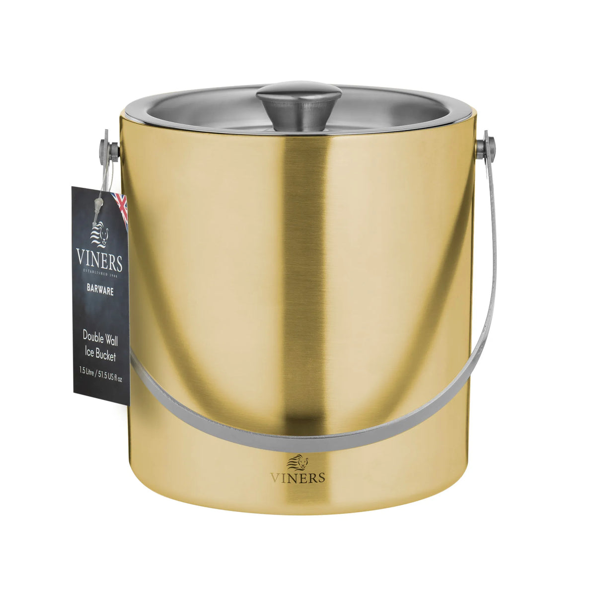 VINERS Barware Gold Double Wall Ice Bucket 1.5L