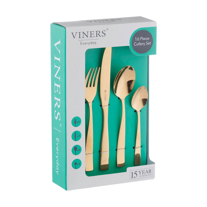 VINERS Everyday Purity Gold 16 Piece Cutlery Set