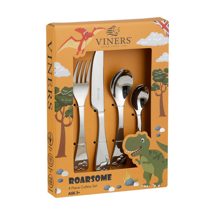 VINERS Roarsome 4pc Kids Cutlery Set