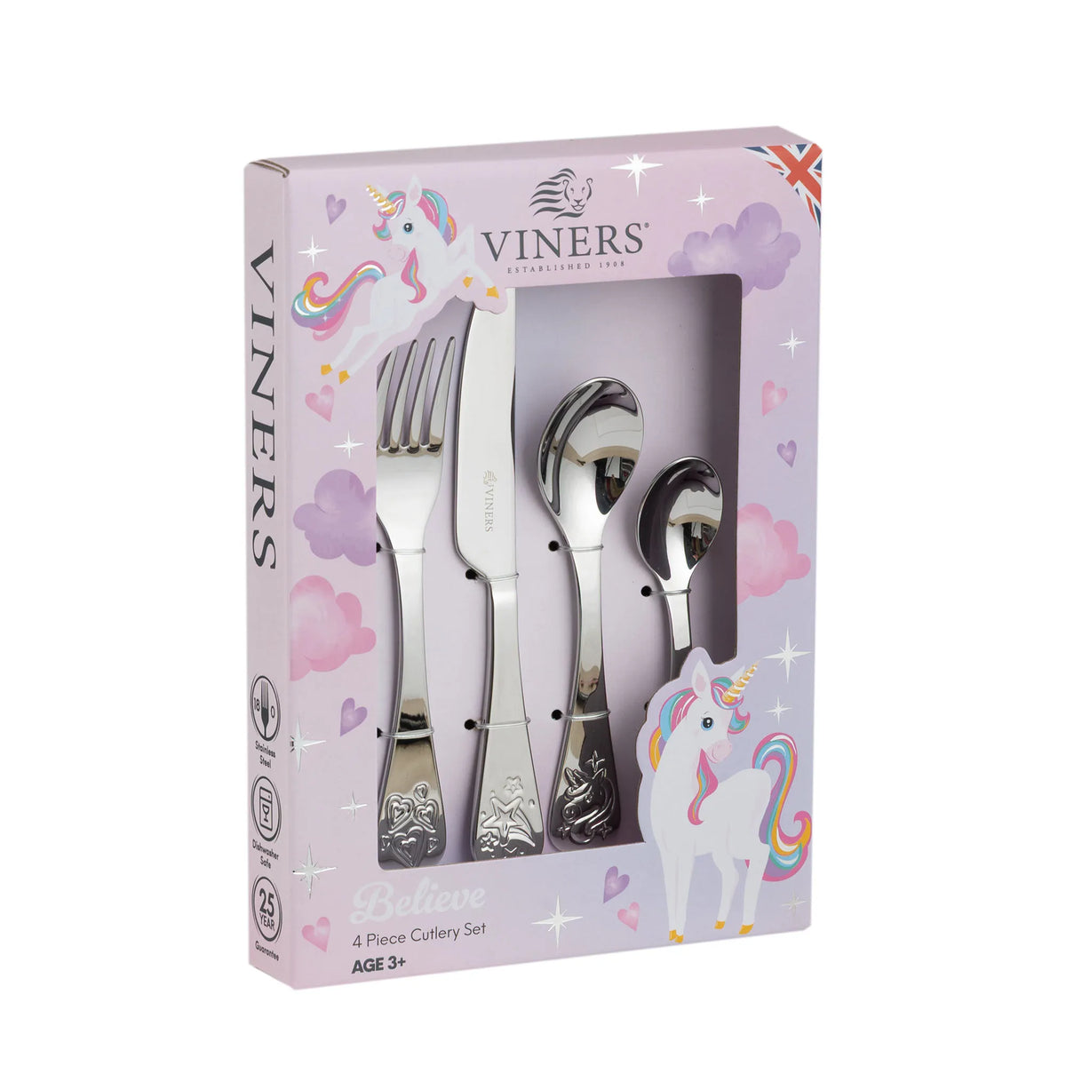 VINERS Believe 4pc Kids Cutlery Set