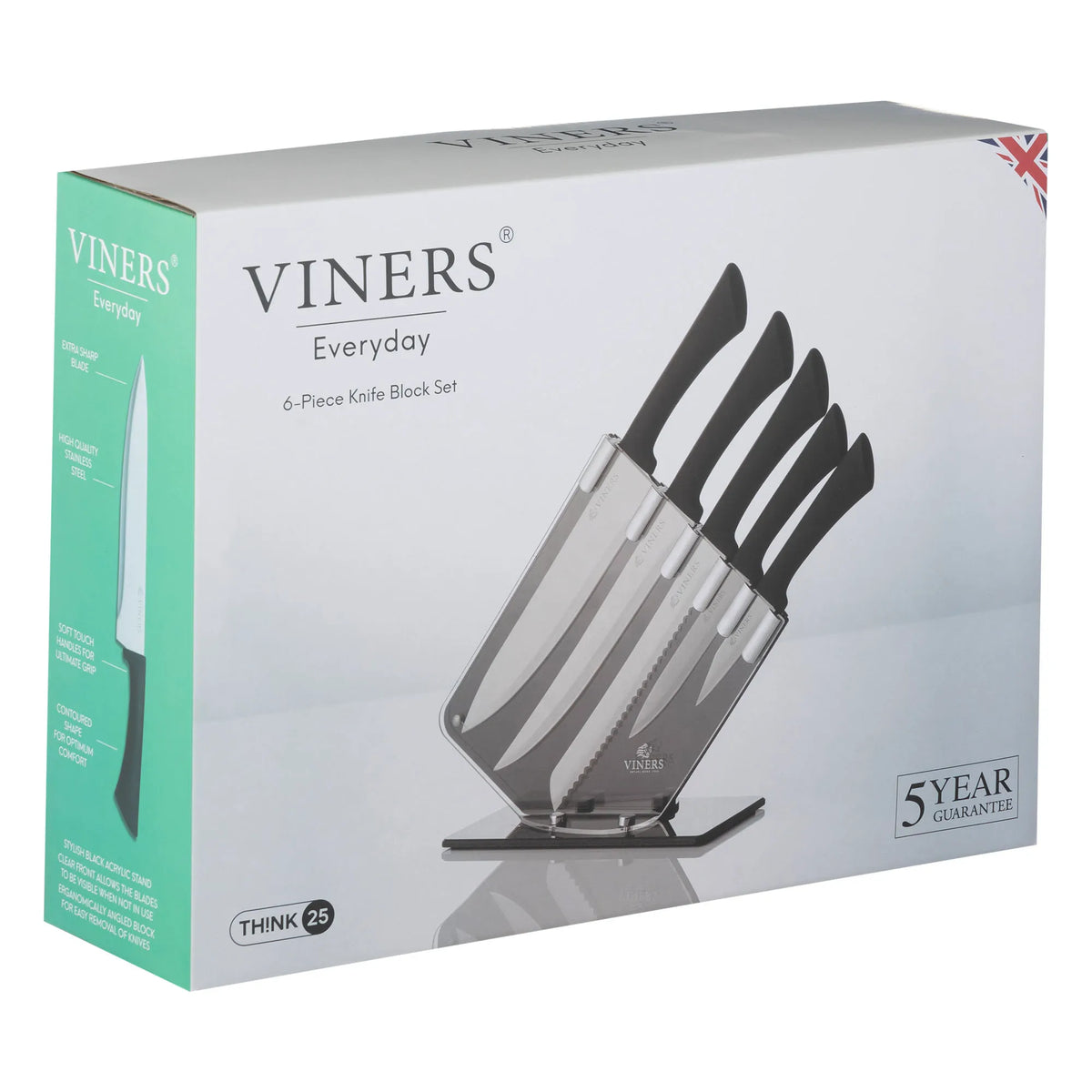 VINERS Everyday 6 Pce Knife Block Giftbox