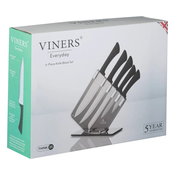 VINERS Everyday 6 Pce Knife Block Giftbox
