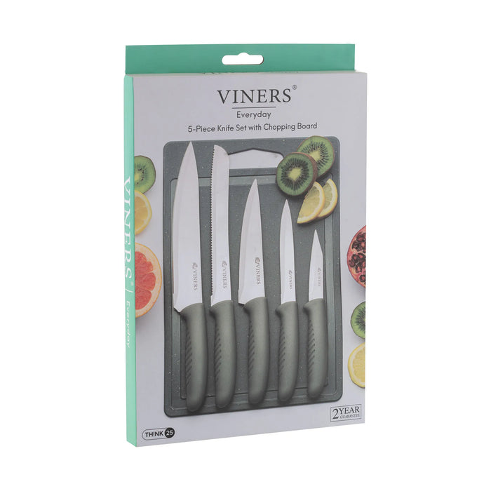 VINERS Everyday 5pce Knife And Board Set