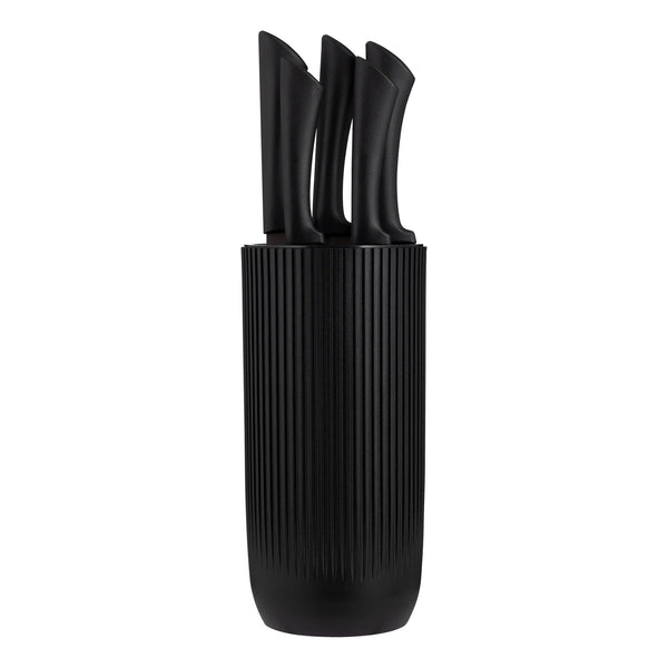 VINERS Everyday Black Ripple 5pc Knife Block Giftbox