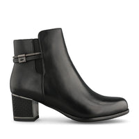 REDZ Block Heel Ankle Boot - Black